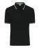 Herren Men's Polo Black/white/lime-green 11176