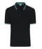 Herren Men's Polo Black/white/turquoise 11176