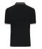 Heren Men's Polo Zwart/wit/rood 11176