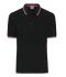 Heren Men's Polo Zwart/wit/rood 11176
