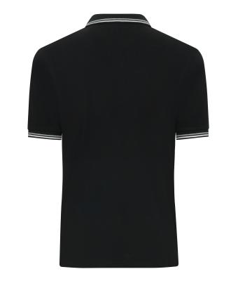 Heren Men's Polo Zwart/wit/grijs 11176