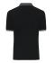 Heren Men's Polo Zwart/wit/grijs 11176