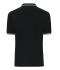 Heren Men's Polo Zwart/wit/lime 11176
