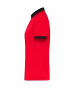 Damen Ladies' Zip-Polo Light-red/black 11177