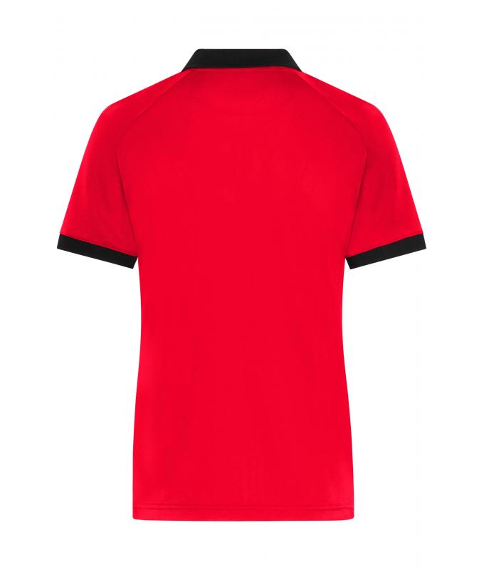 Damen Ladies' Zip-Polo Light-red/black 11177