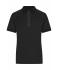 Damen Ladies' Zip-Polo Black/black 11177