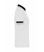Damen Ladies' Zip-Polo White/black 11177