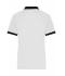 Dames Ladies' Zip-Polo Wit/zwart 11177