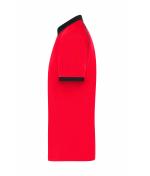 Men Men's Zip-Polo Light-red/black 11178