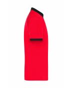 Men Men's Zip-Polo Light-red/black 11178