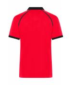 Men Men's Zip-Polo Light-red/black 11178