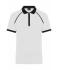 Heren Men's Zip-Polo Wit/zwart 11178