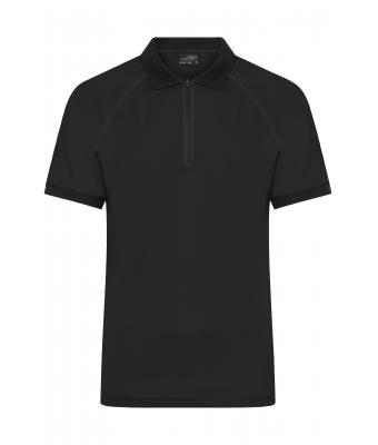 Heren Men's Zip-Polo Zwart/zwart 11178