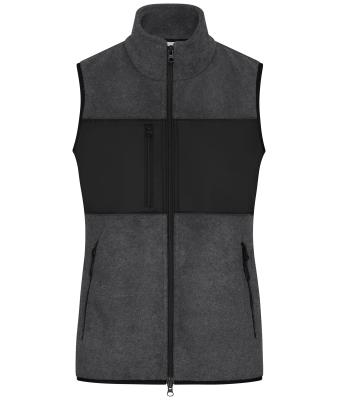 Femme Gilet polaire pour femme Mélange-foncé/noir 11181