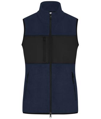 Femme Gilet polaire pour femme Marine/noir 11181