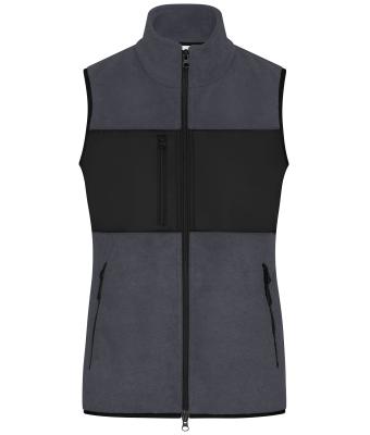 Ladies Ladies' Fleece Vest Carbon/black 11181