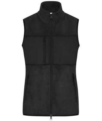Ladies Ladies' Fleece Vest Black/black 11181