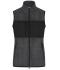 Damen Ladies' Fleece Vest Dark-melange/black 11181