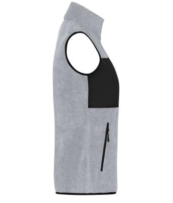 Damen Ladies' Fleece Vest Light-melange/black 11181