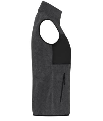 Ladies Ladies' Fleece Vest Dark-melange/black 11181
