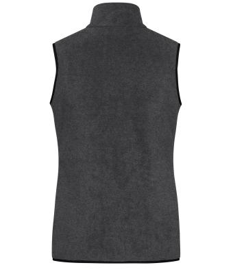 Ladies Ladies' Fleece Vest Dark-melange/black 11181