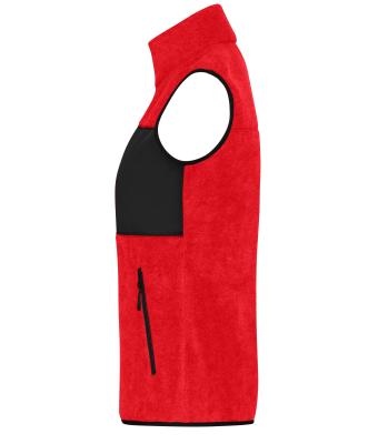 Damen Ladies' Fleece Vest Red/black 11181