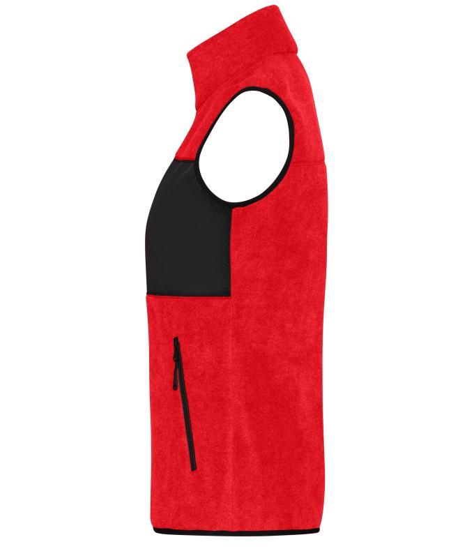 Damen Ladies' Fleece Vest Red/black 11181