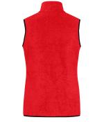 Damen Ladies' Fleece Vest Red/black 11181