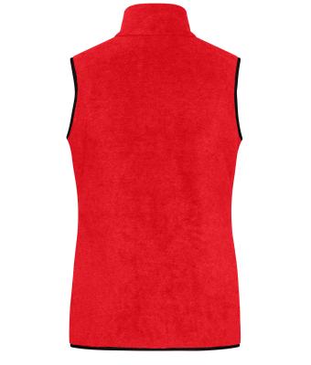 Damen Ladies' Fleece Vest Red/black 11181