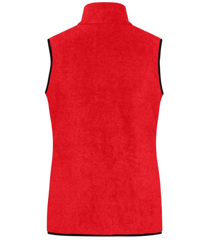 Damen Ladies' Fleece Vest Red/black 11181
