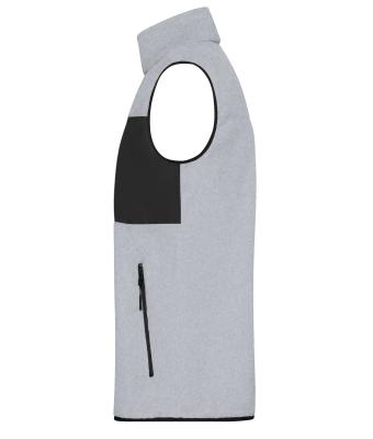 Homme Gilet polaire pour homme   GRS Mélange-clair/noir 11182