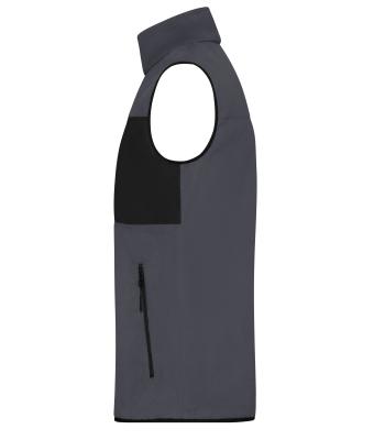 Men Men's Fleece Vest   GRS Carbon/black 11182