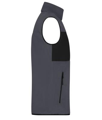 Men Men's Fleece Vest   GRS Carbon/black 11182