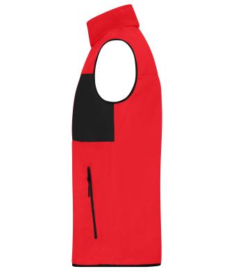 Men Men's Fleece Vest   GRS Red/black 11182