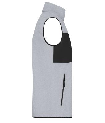 Men Men's Fleece Vest   GRS Light-melange/black 11182