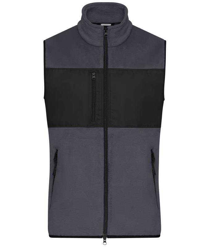 Men Men's Fleece Vest Carbon/black 11182