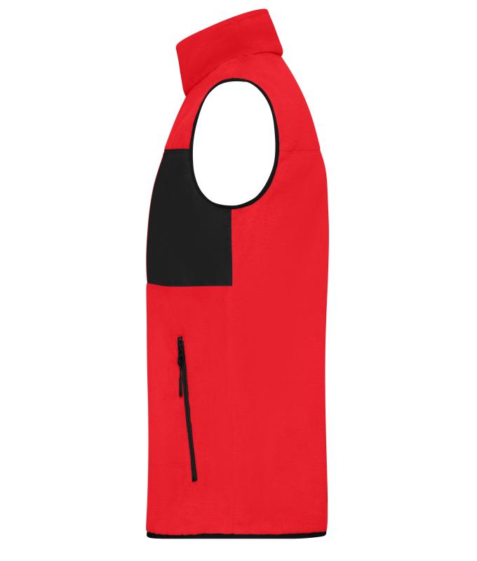 Men Men's Fleece Vest Red/black 11182