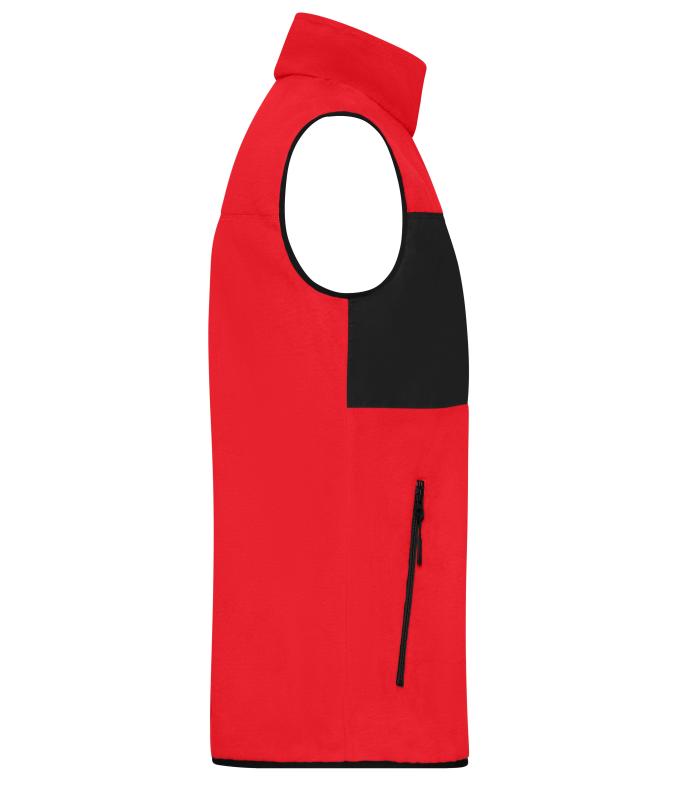 Men Men's Fleece Vest Red/black 11182