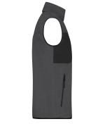 Herren Men's Fleece Vest Dark-melange/black 11182