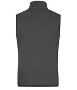 Herren Men's Fleece Vest Dark-melange/black 11182