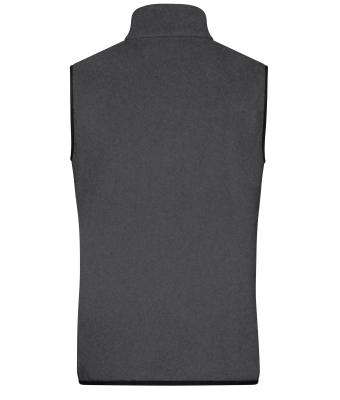 Herren Men's Fleece Vest Dark-melange/black 11182