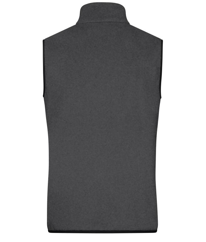 Herren Men's Fleece Vest Dark-melange/black 11182