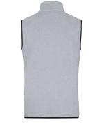 Herren Men's Fleece Vest Light-melange/black 11182