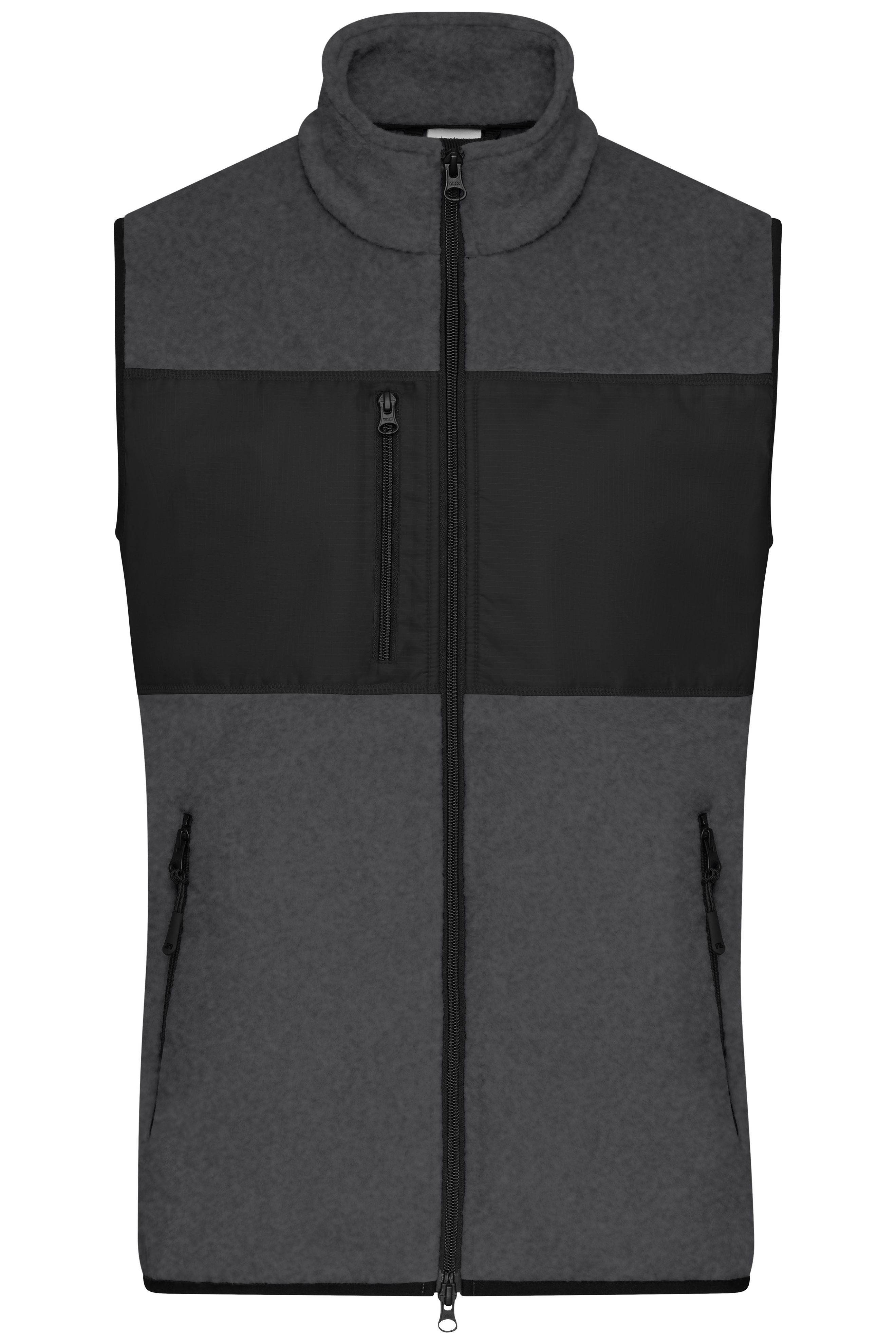 Men Men's Fleece Vest Darkmelange/blackDaiber