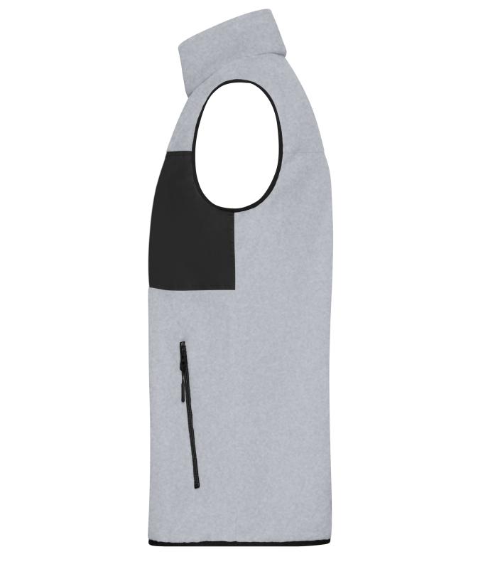 Men Men's Fleece Vest Light-melange/black 11182