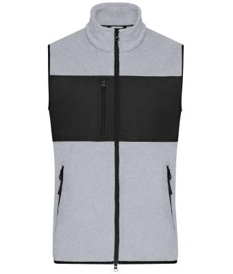 Men Men's Fleece Vest Light-melange/black 11182