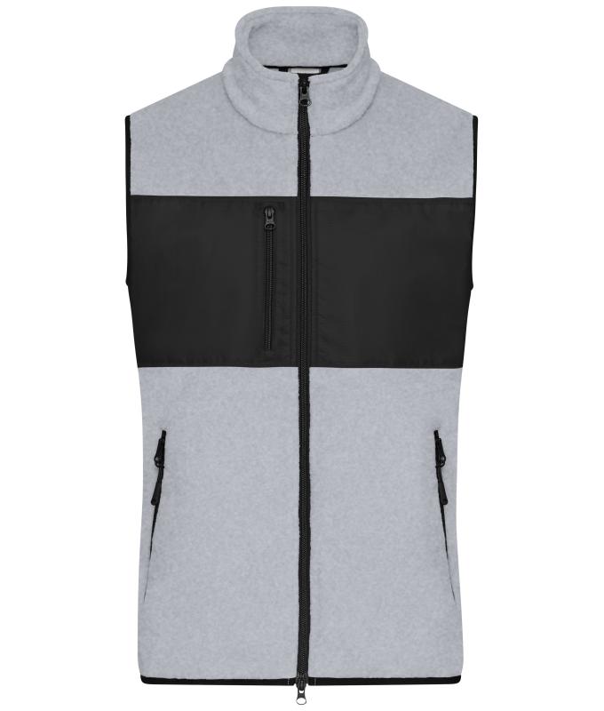 Men Men's Fleece Vest Light-melange/black 11182