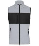 Herren Men's Fleece Vest Light-melange/black 11182