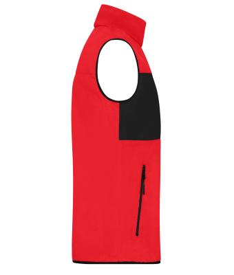 Herren Men's Fleece Vest Red/black 11182
