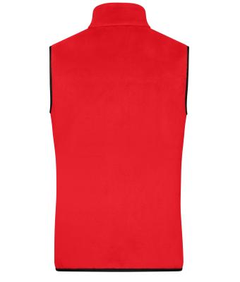 Herren Men's Fleece Vest Red/black 11182
